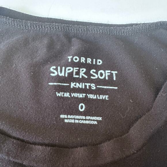 Torrid Supersoft Knit Crew Tee - Picture 2 of 8